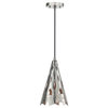 61132-11 1-Light Hanging Mini Pendant Ceiling Light Nickel Finish 7 3/4"Wide