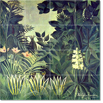 Jean-Jacques Rousseau Poster Art Painting Ceramic Tile Mural #58, 32"x32"