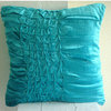 Turquoise Blue Pillows Cover, 22"x22" Velvet Pillows Cover, Turquoise Knots
