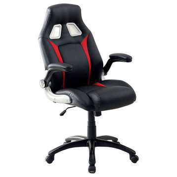 Leatherette Height Adjustable Office Chair, Black