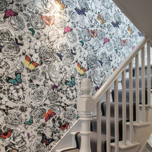 wall paper stairwell
