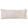Ox Bay Handwoven Beige Solid Organic Cotton Pillow Cover, 14"x36"