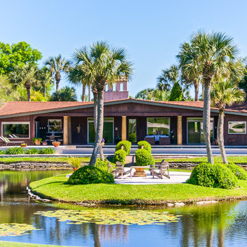 Golf Course Home on Ocean-fed Lake With Private Island