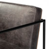 Stamford Black Genuine Leather With Wood Back and Black Metal Frame Bar Stool