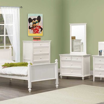 Whimsy 4 PC Bedroom Set in White Finish