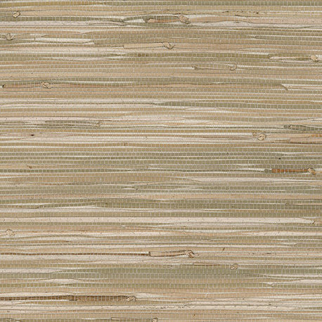 Light Tan and Green Natural Grasscloth Wallpaper, Bolt