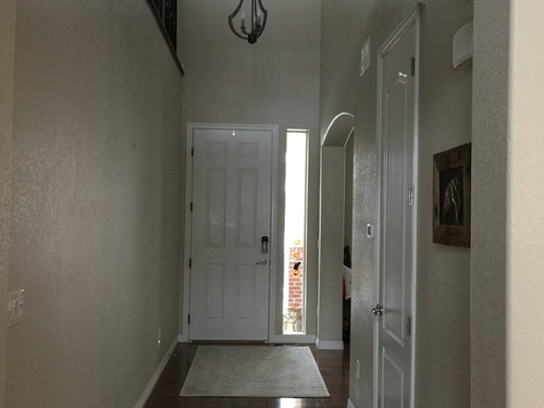 Accent wall and front door