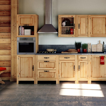 Cuisine en bois style chalet