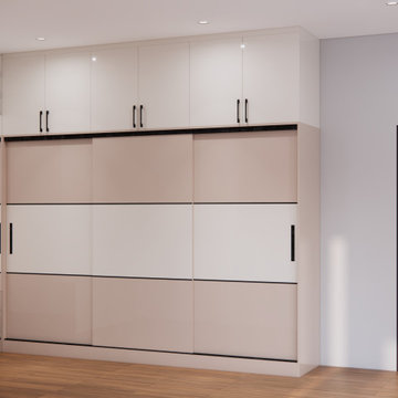 Two-Tone Panel Wardrobe