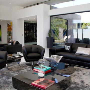Stradella Project, Beverly Hills Glass Enclosed Wine Cellar