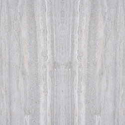 Ocean Silver Sabbiato Travertine Bookmatch - Kitchen Countertops