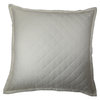 Linen Quilted Sham, Almost White, Euro