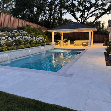Modern Walnut Creek, CA. Backyard Pool & Landscape.