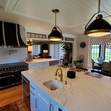 Chesapeake Bay Vacation Home - Lutron Motorized Roller Shades & Custom Draperies