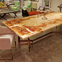 Pissaro Hand-Painted Dining Table - Dining Tables