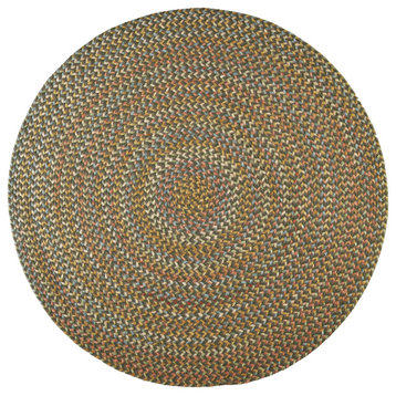 Confetti Bright and Bold 5, Carrier Braided Rug Dk. Taupe 10' Round