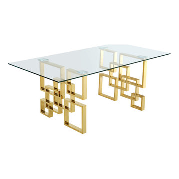 Pierre Dining Table, Gold