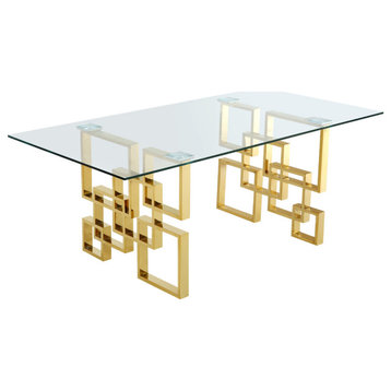 Pierre Dining Table, Gold