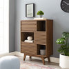 Render Three-Tier Display Storage Cabinet Stand, Walnut