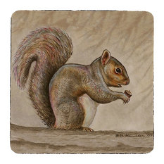 Betsy Drake Squirrel Coaster Set of 4