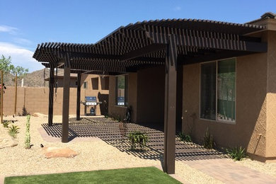 Inspiration for a mediterranean exterior home remodel in Phoenix