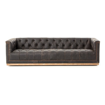 houzz leather sofa