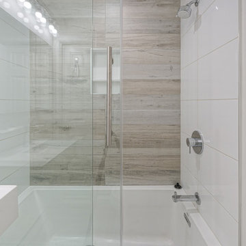 Transitional Hall Bathroom