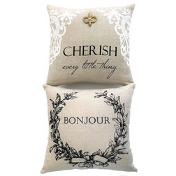 French Country Decorative Pillows by Evelyn Hope Collection