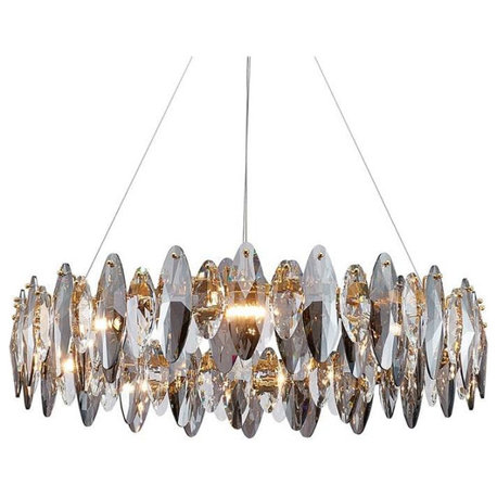 Lazzo Modern Crystal Chandelier By Morsale, Diameter 32"