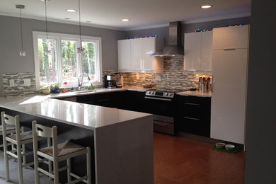 Kitchen - modern kitchen idea in Raleigh