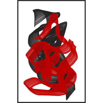 "Black And Red" Decorative Wall Art, 61.75"x41.75"