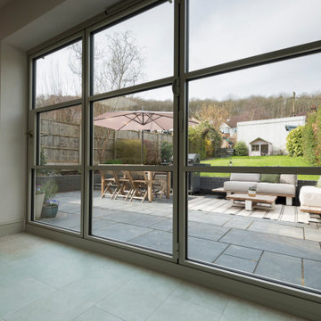 Our Brand New OB-36⁺ Soho Bifold paired with our OI-30 Internal Door