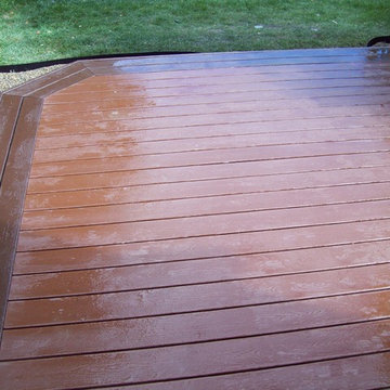TREX TRANSCENDS FIRE PIT COLOR DECK WITH VL BORDER