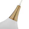 Nuvo Lighting 60/7510 Phoenix 10"W Mini Pendant - Matte White / Burnished Brass