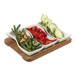 Ceramic and Bamboo New Wave 3 Part Entertainment - Specialty Cookware