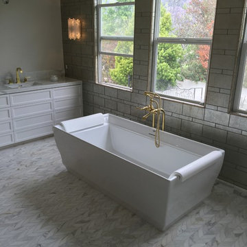 Master Bath Remodel -Calcutta Gold