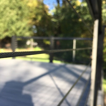 Timbertech deck with cable rail. Ankeny, IA