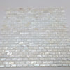 Mother of Pearl Mini Brick Oyster White Backsplash Mosaic Shell Tile