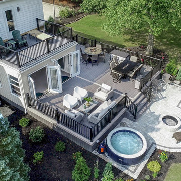 3 Season Room, Rooftop Deck, Azek Deck and Unilock Paver Patio