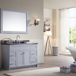 49 inch Transitional Single Sink Bathroom Vanity Set in Grey Finish - Bathroom Vanities And Sink Consoles