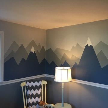 Mountain mural nursery