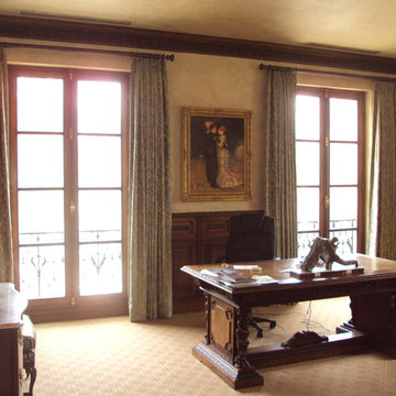 Library custom side panel drapery
