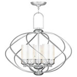Livex Lighting - Livex Lighting 4725-91 Westfield - Five Light Chandelier - Canopy Included: Yes  Shade IncWestfield Five Light Brushed Nickel Hand  *UL Approved: YES Energy Star Qualified: n/a ADA Certified: n/a  *Number of Lights: Lamp: 5-*Wattage:60w Candelabra Base bulb(s) *Bulb Included:No *Bulb Type:Candelabra Base *Finish Type:Brushed Nickel