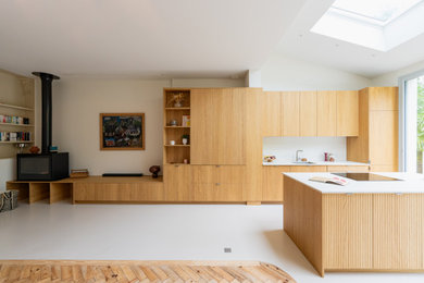 Inspiration pour une cuisine minimaliste.