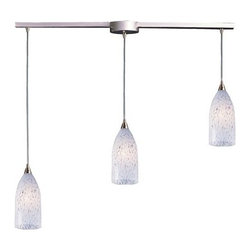 Elk Lighting - Elk Lighting 502-3L Verona 3 Light 36"W Linear Pendant - Snow White - Kitchen Island Lighting