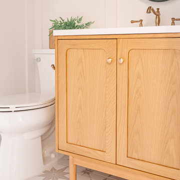 Farmhouse Style Powder Bathroom Remodel