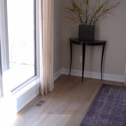 White Oak stained with a water base finish. - Engineered Wood Flooring
