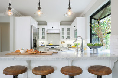 Eclectic kitchen in Santa Barbara.