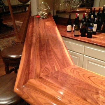 Walnut Bartop Finished in Resin and Urethane