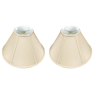 Royal Designs Coolie Empire Lamp Shade, Beige, 6x18x11.5, Set of 2